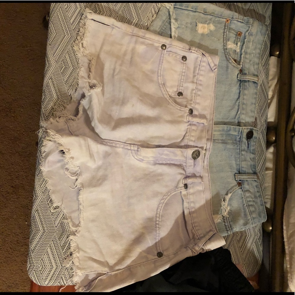 Free people lavender shorts lot 2 size 12 and 30